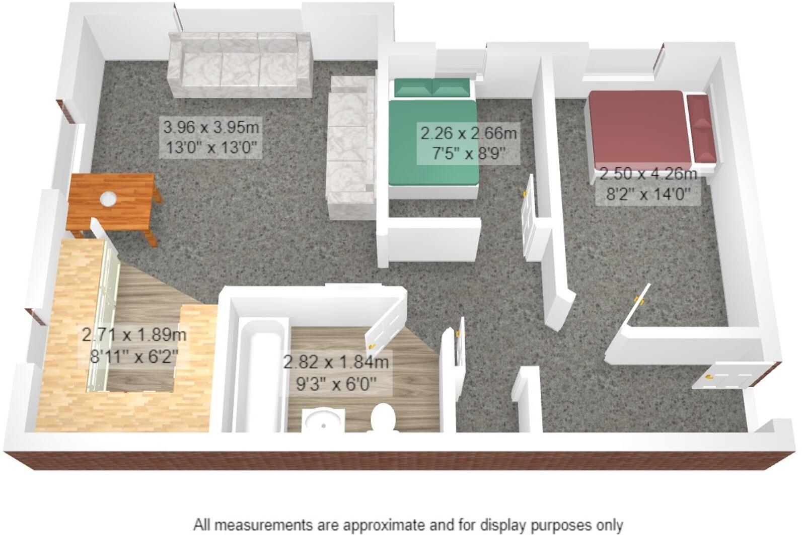 Flat 5, 249 Roseway Avenue, M44 floorplan