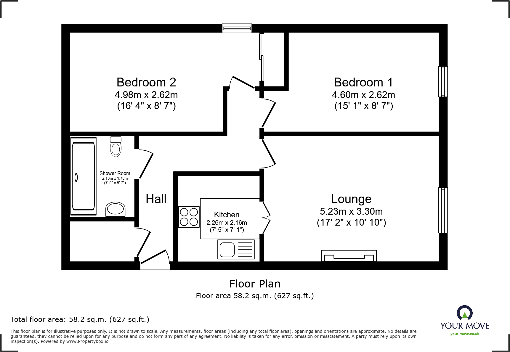 Littleham Road, Exmouth, Devon, EX8 floorplan