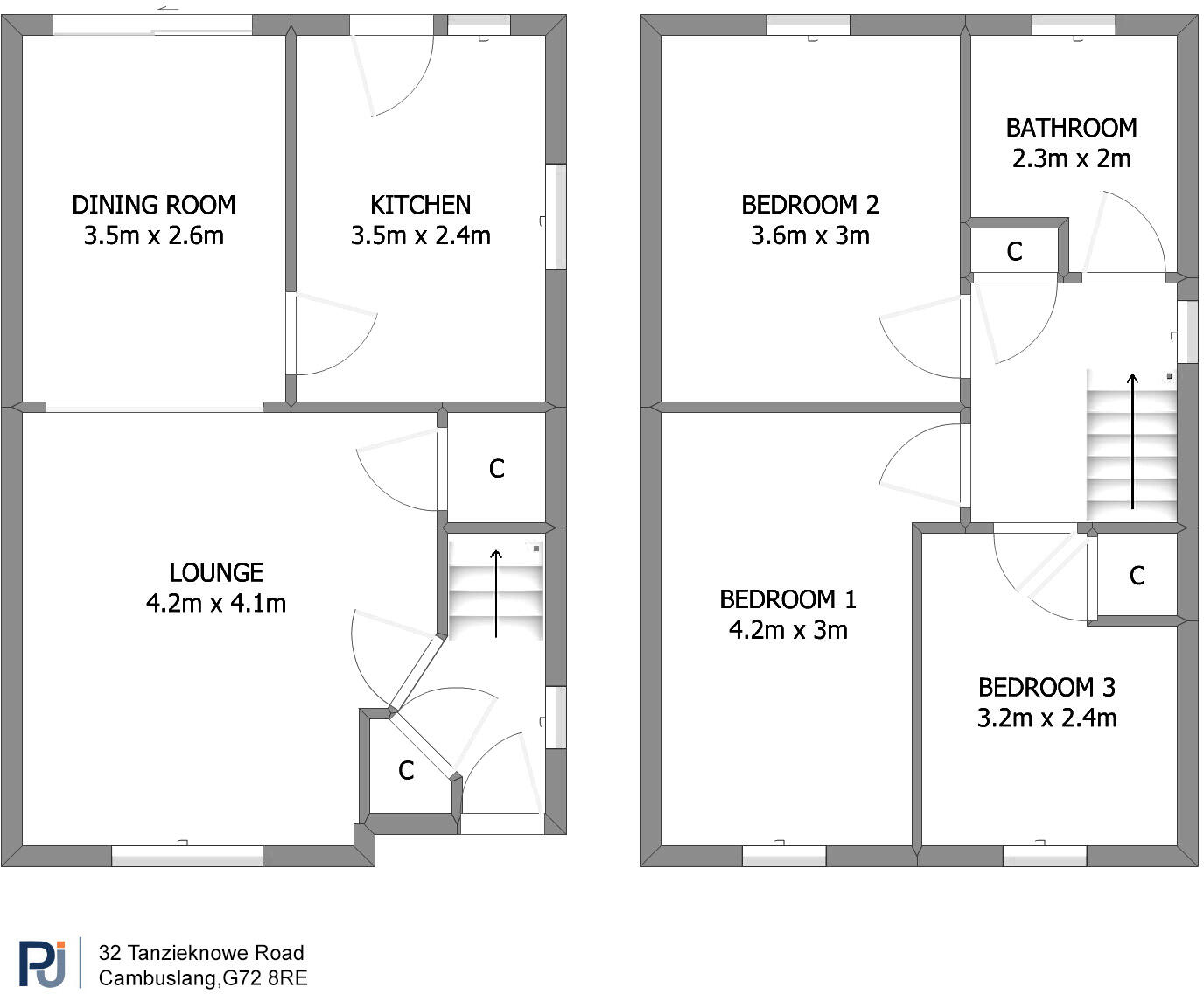 32 Tanzieknowe Road, Cambuslang, Glasgow, G72 floorplan