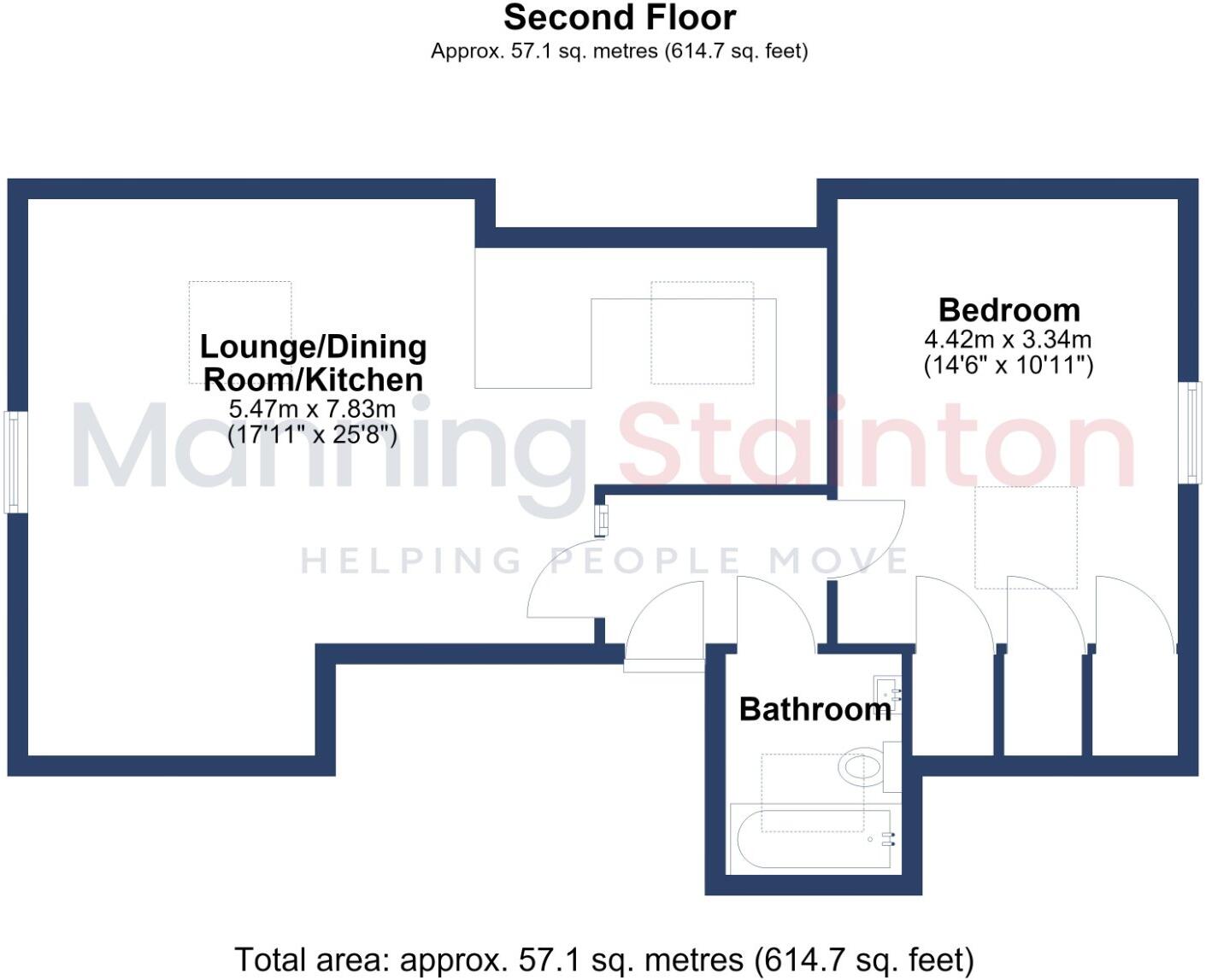 Apartment 5, Navigation Court, Calverley Bridge, Leeds, West Yorkshire floorplan