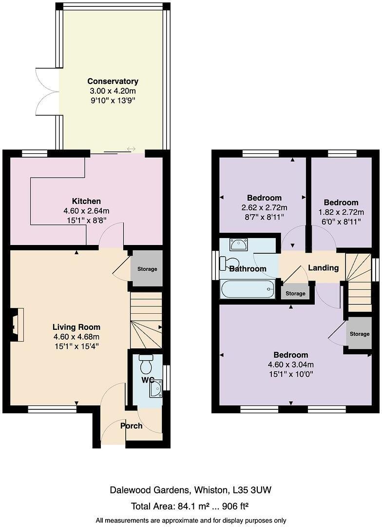 Dalewood Gardens, Whiston, Prescot, L35 3UW floorplan