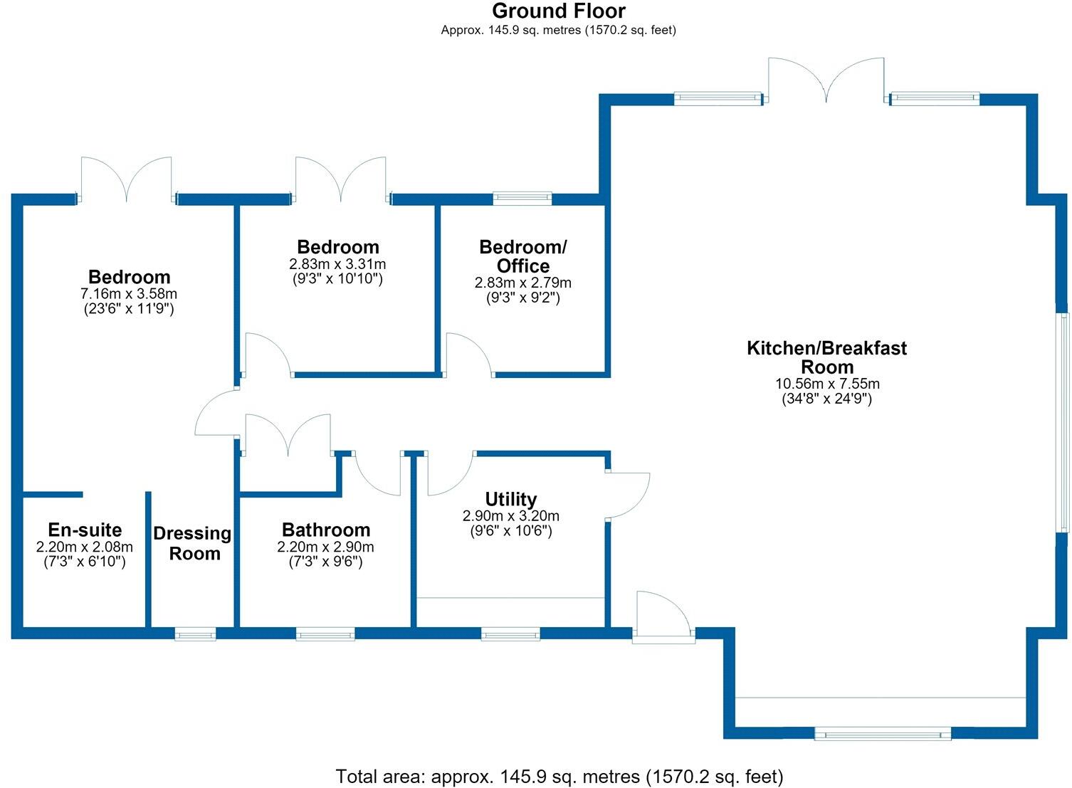 Colne Park Road, White Colne, Colchester, Essex, CO6 floorplan