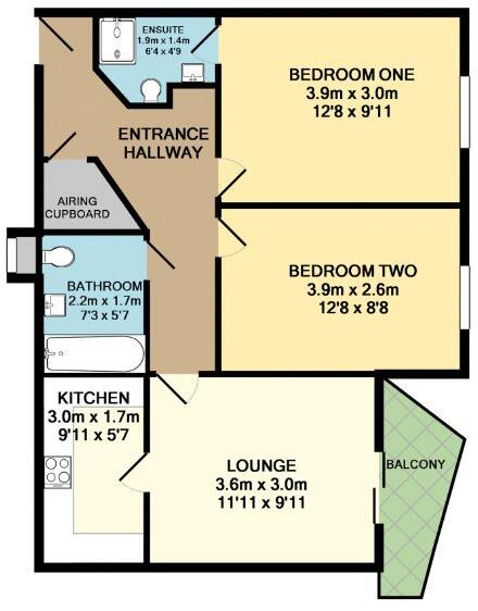 Flat 25 Coopers Court, 4 Briton Street, Southampton, Hampshire, SO14 3EN floorplan