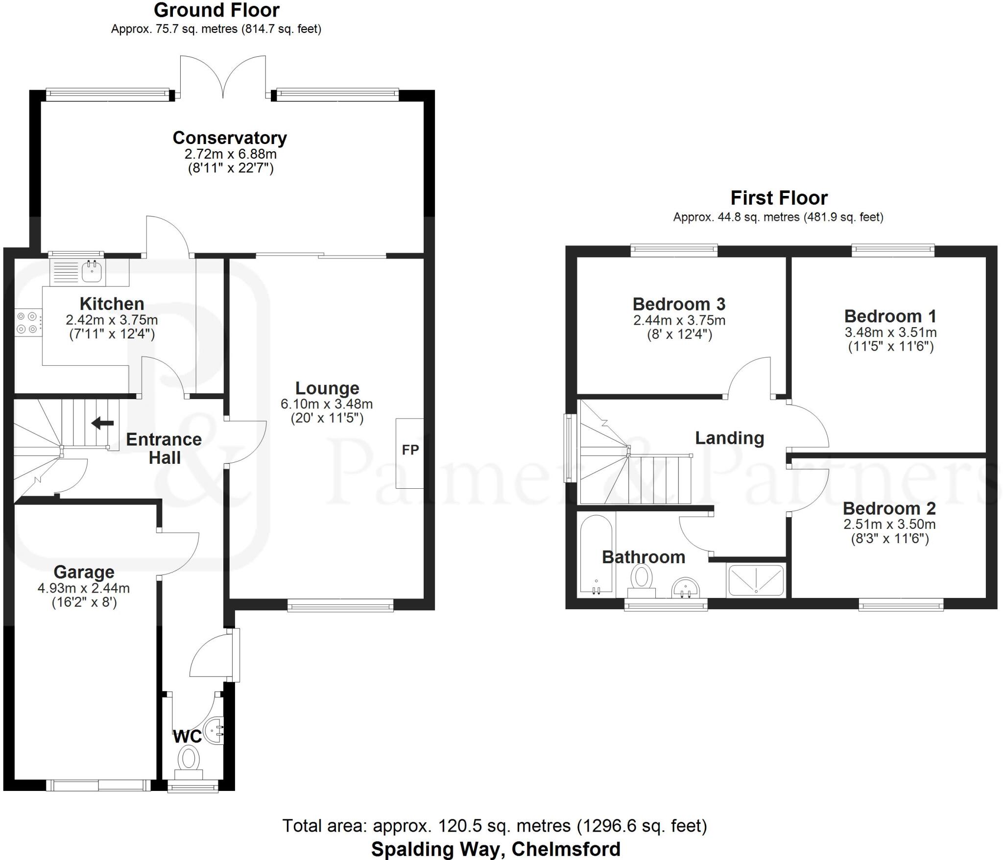 Spalding Way, Great Baddow, Chelmsford, Essex, CM2 floorplan