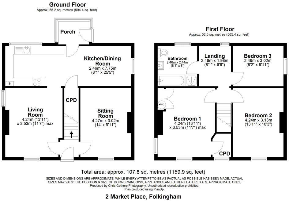 The Laundry House, Billingborough Road, Folkingham, Sleaford, Lincolnshire, NG34 0SG floorplan