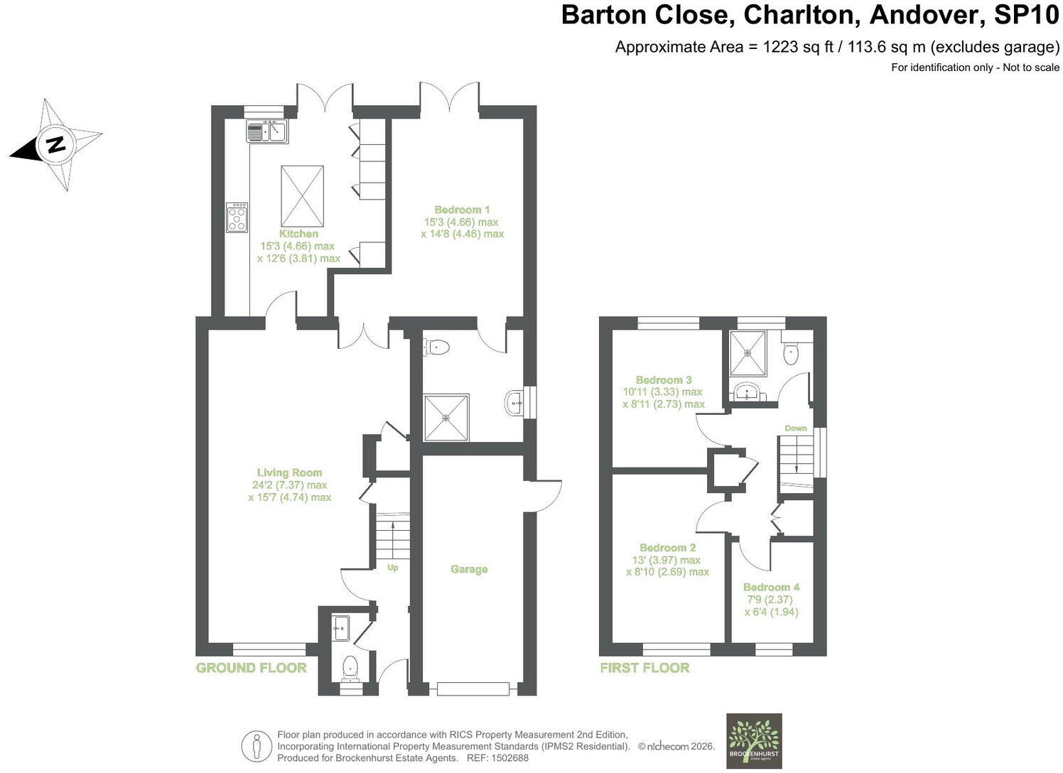 Barton Close, Charlton, Andover floorplan