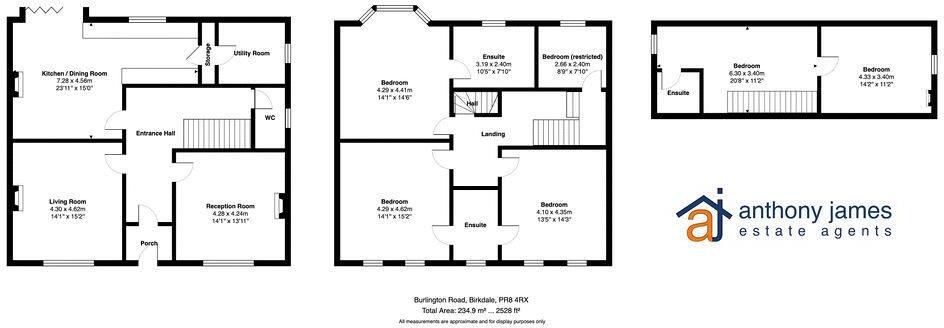 Golf Open 2026 - Burlington Road, Birkdale - Sleeps Up To 12 - Charming Victorian Villa floorplan