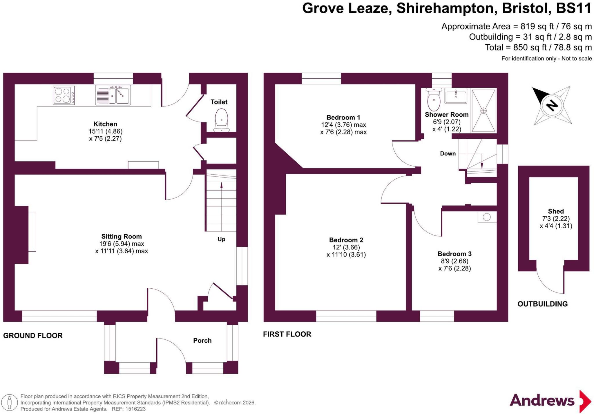 Grove Leaze, Shirehampton, Bristol, Somerset, BS11 floorplan