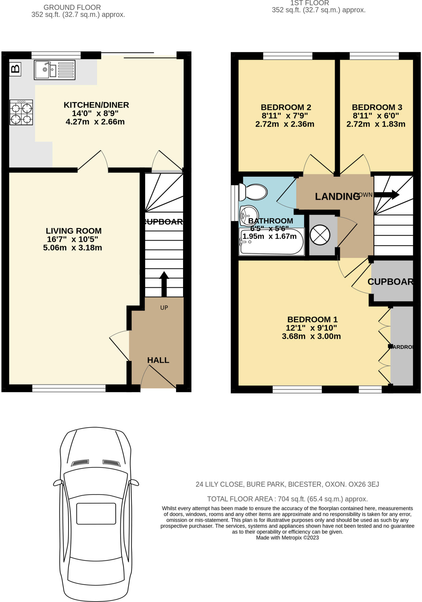 Lily Close, Bicester, Oxfordshire floorplan