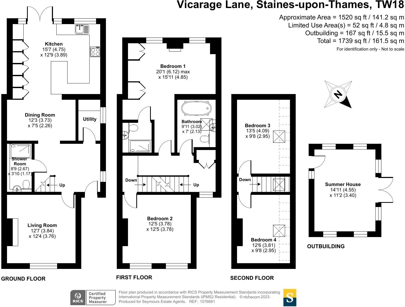 Vicarage Lane, Laleham, Surrey, TW18 floorplan