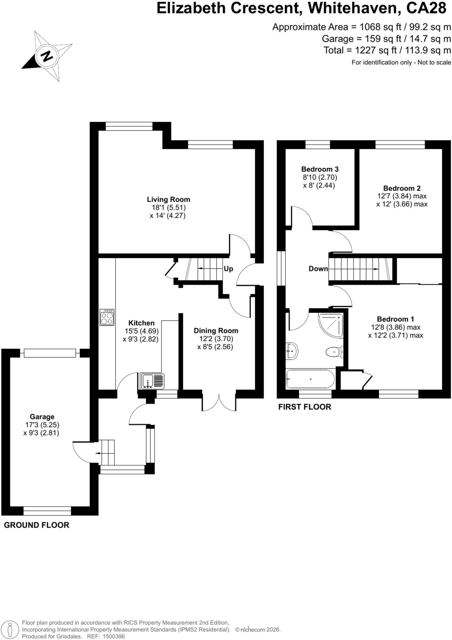 Elizabeth Crescent, Whitehaven, CA28 floorplan
