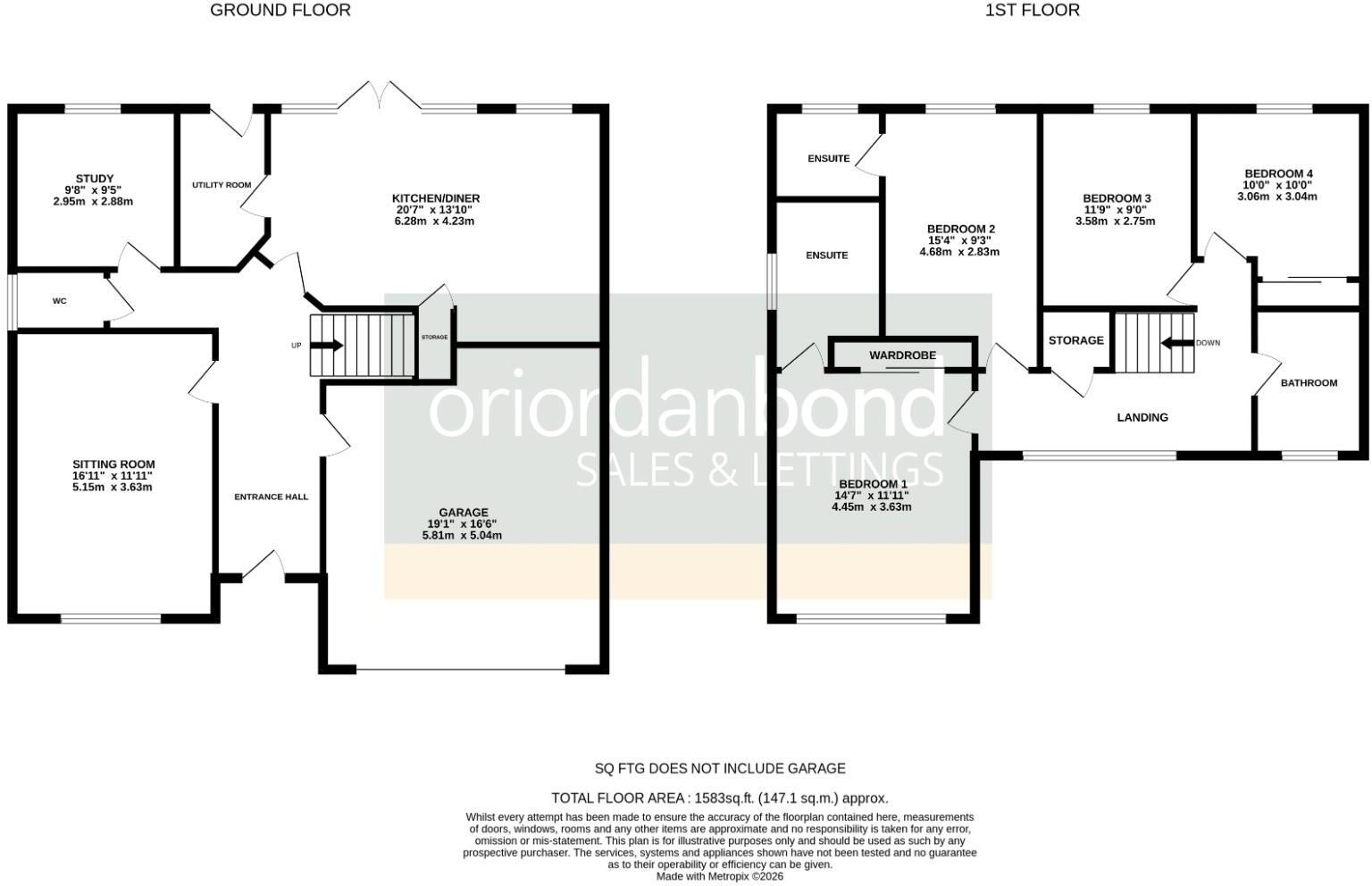 Goodwood Avenue, Parklands, Northampton NN3 floorplan