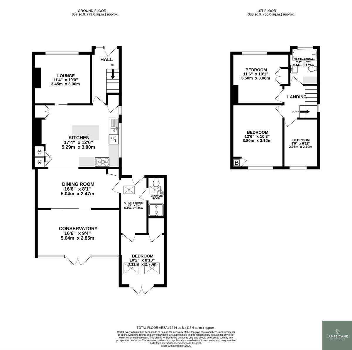 St. Georges Villas, Truro, TR1 floorplan