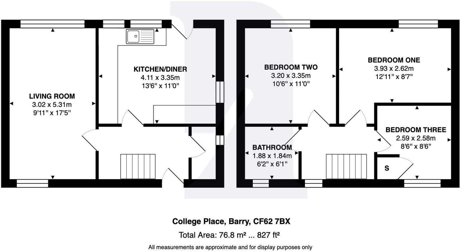 College Place, Barry floorplan