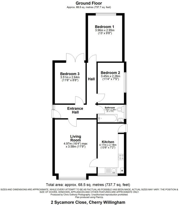 Sycamore Close, Cherry Willingham, Lincoln, Lincolnshire, LN3 4BJ floorplan