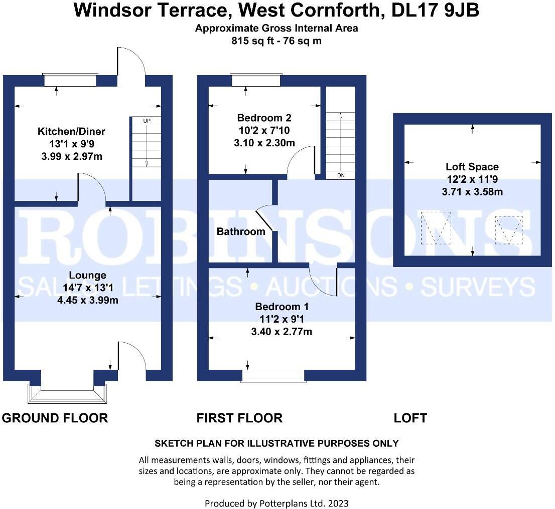 Windsor Terrace, West Cornforth, floorplan