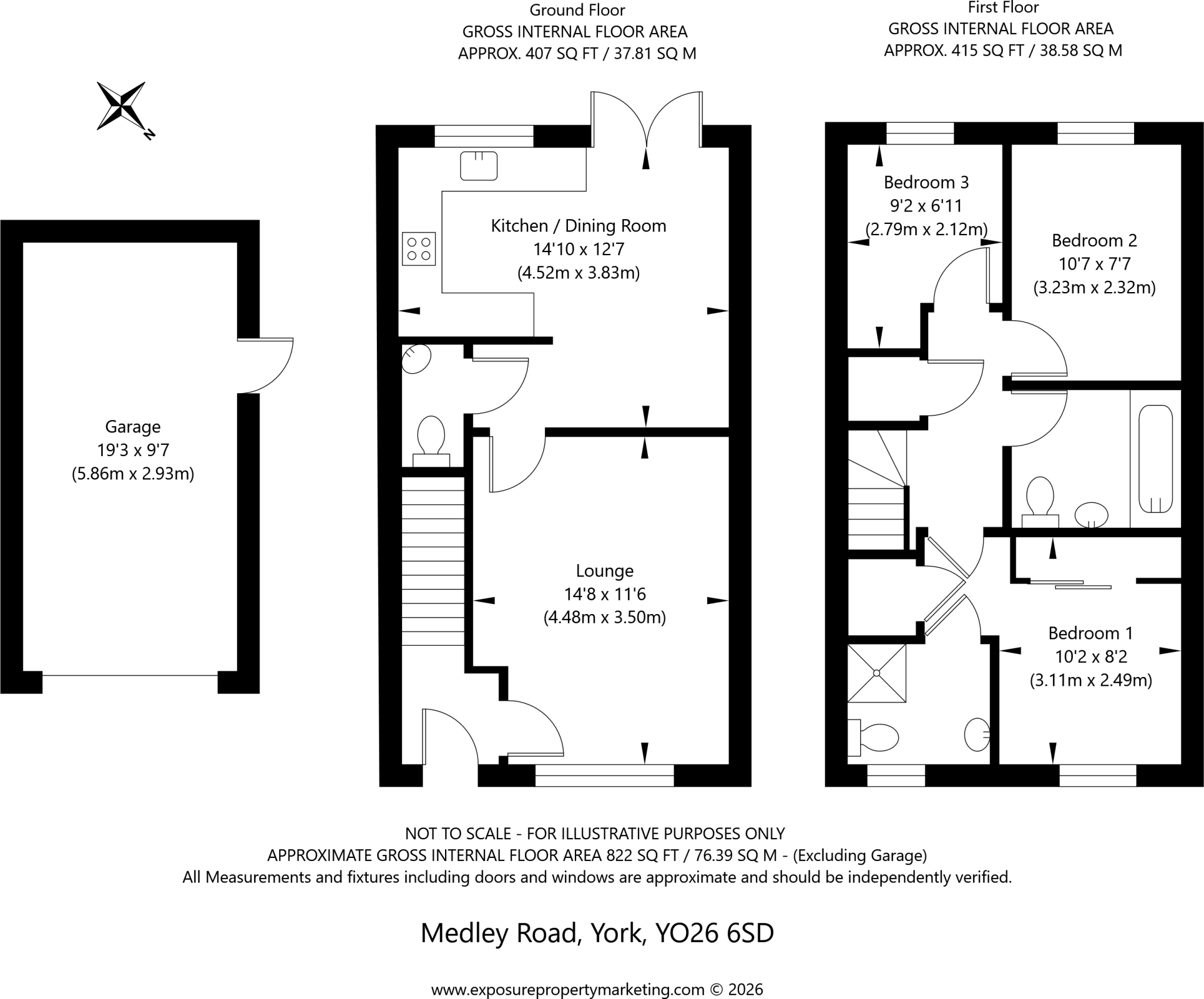 Medley Road, Upper Poppleton, York, North Yorkshire, YO26 floorplan