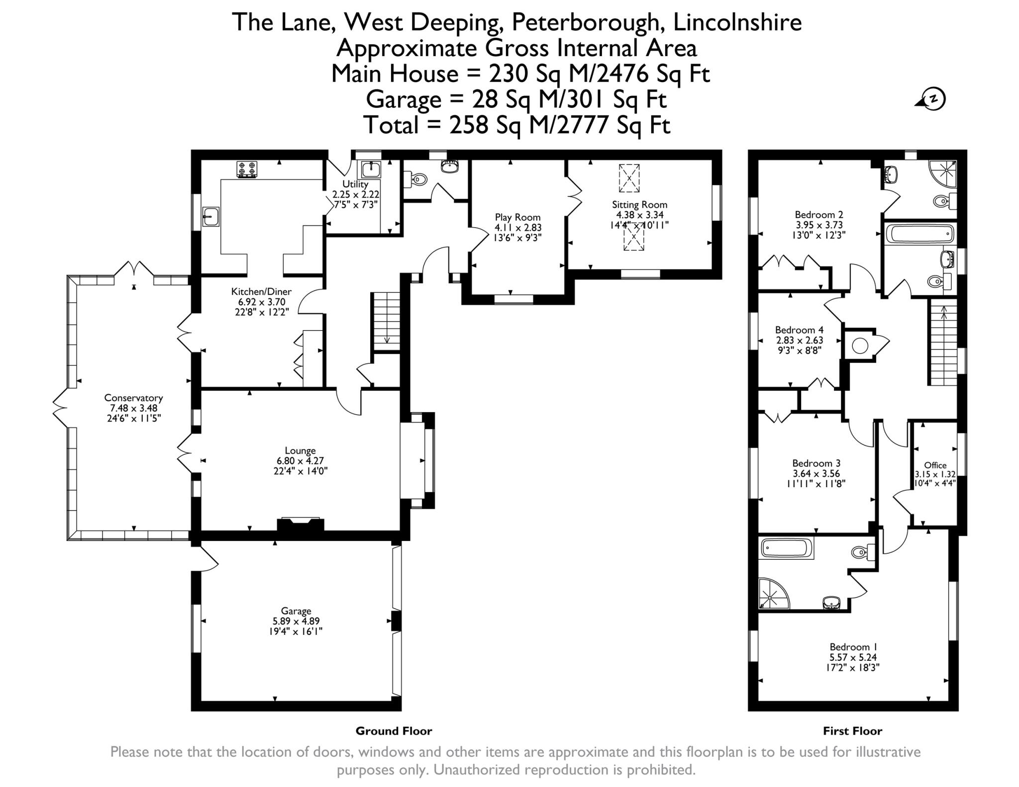 11, The Lane, West Deeping, Peterborough floorplan
