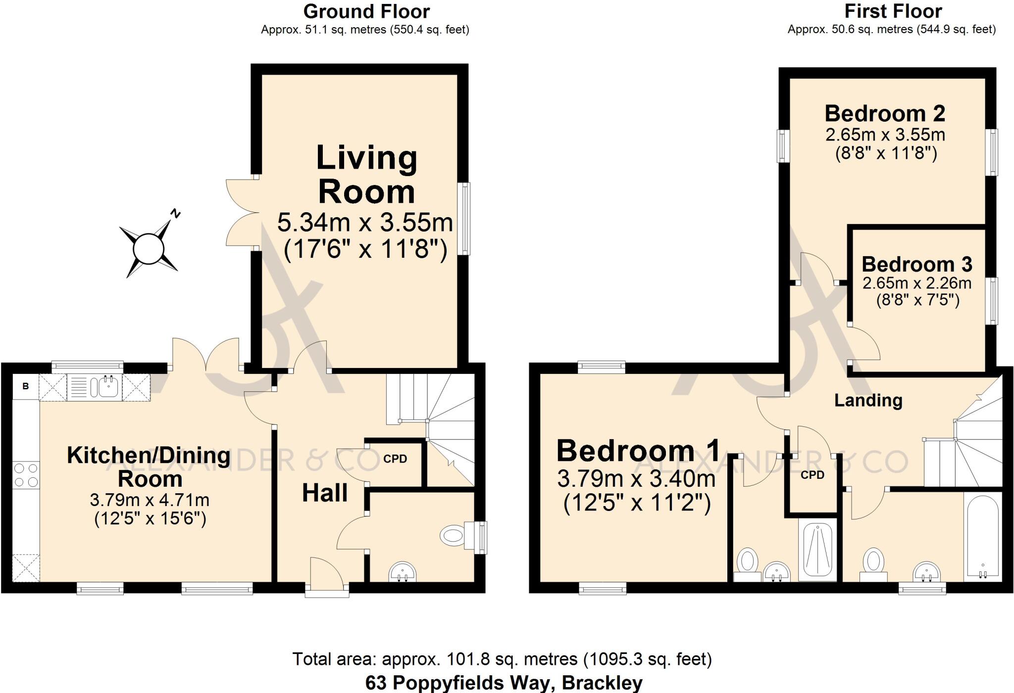 Poppyfields Way, Brackley, Northamptonshire floorplan