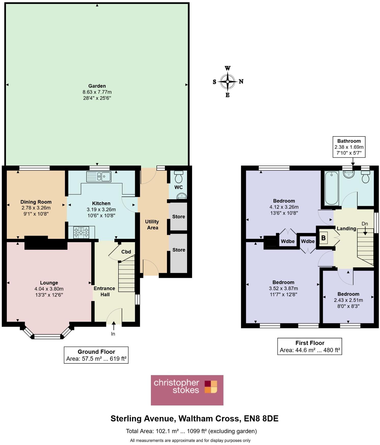 Sterling Avenue, Waltham Cross, Hertfordshire, EN8 8DE floorplan
