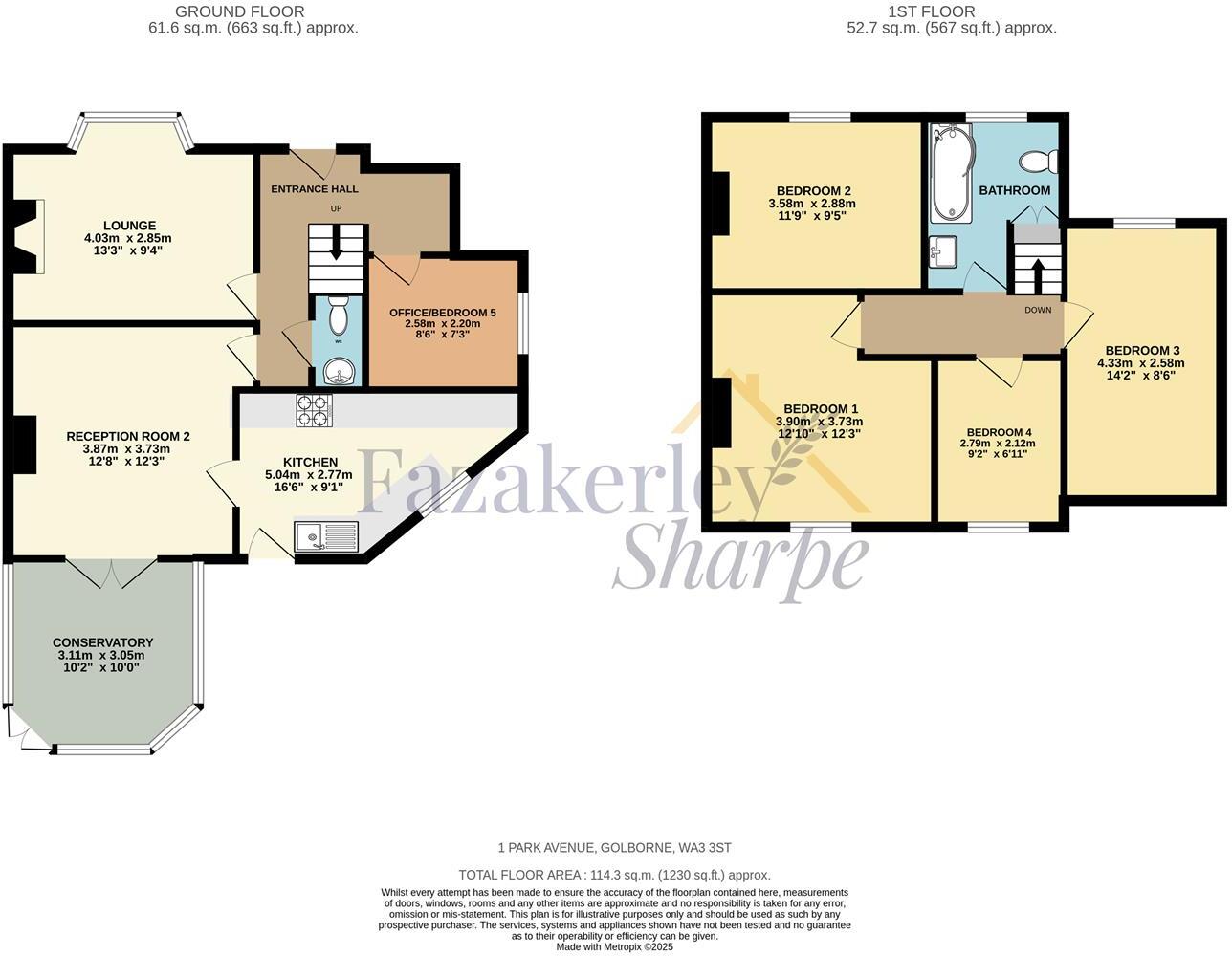 Park Avenue, Golborne, Warrington floorplan