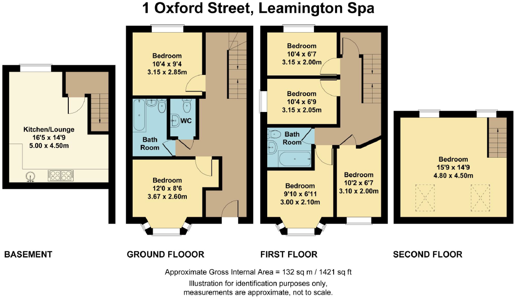 1 Oxford Street, Leamington Spa floorplan