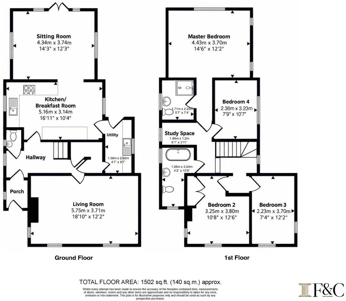 Old Bowling Forge, Cottered, SG9 floorplan
