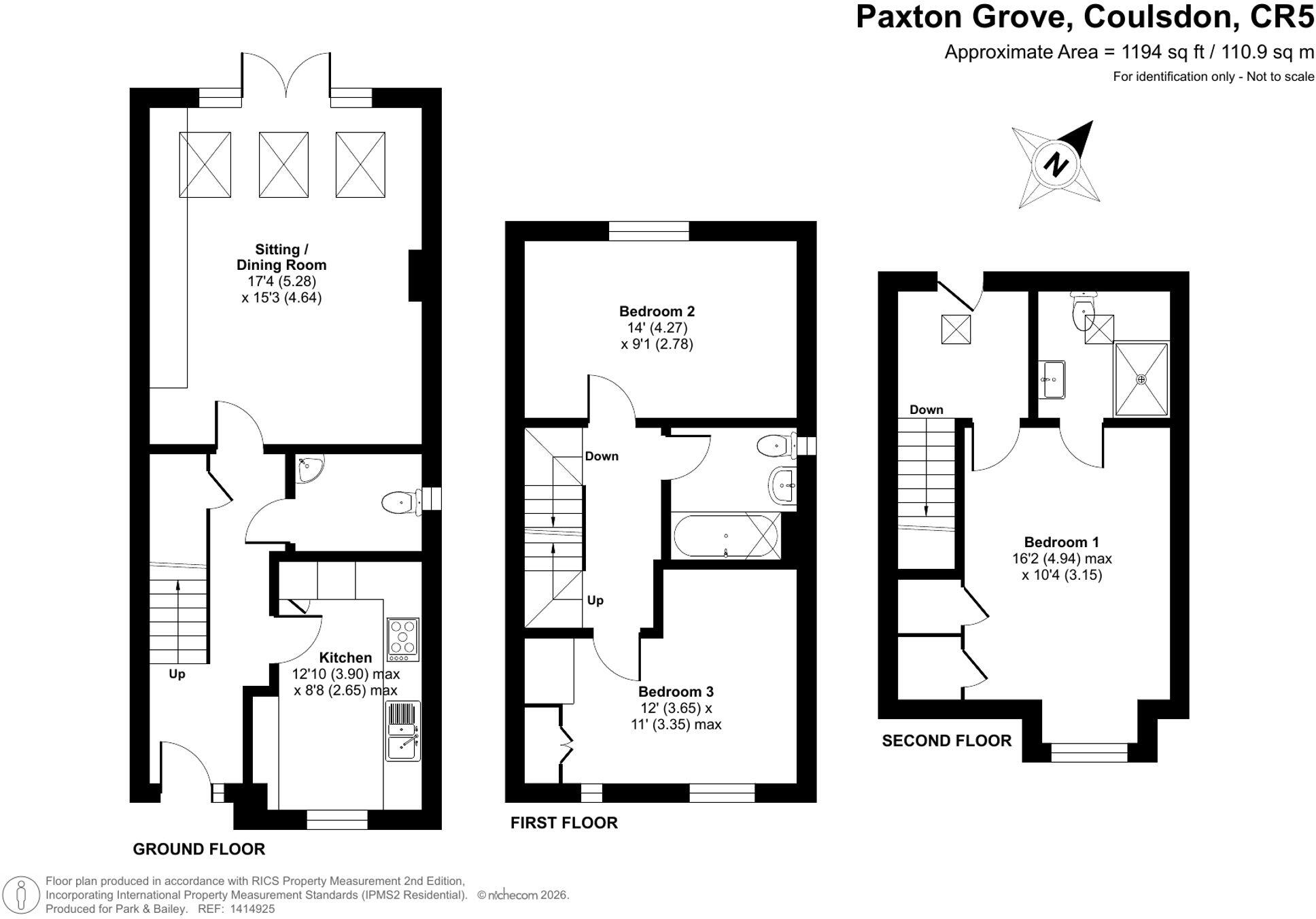 Paxton Grove, Coulsdon, CR5 floorplan