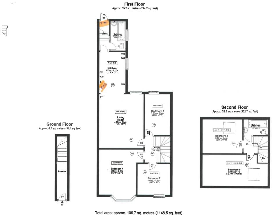 (£118pppw) Warwick Street, Heaton, NE6 floorplan