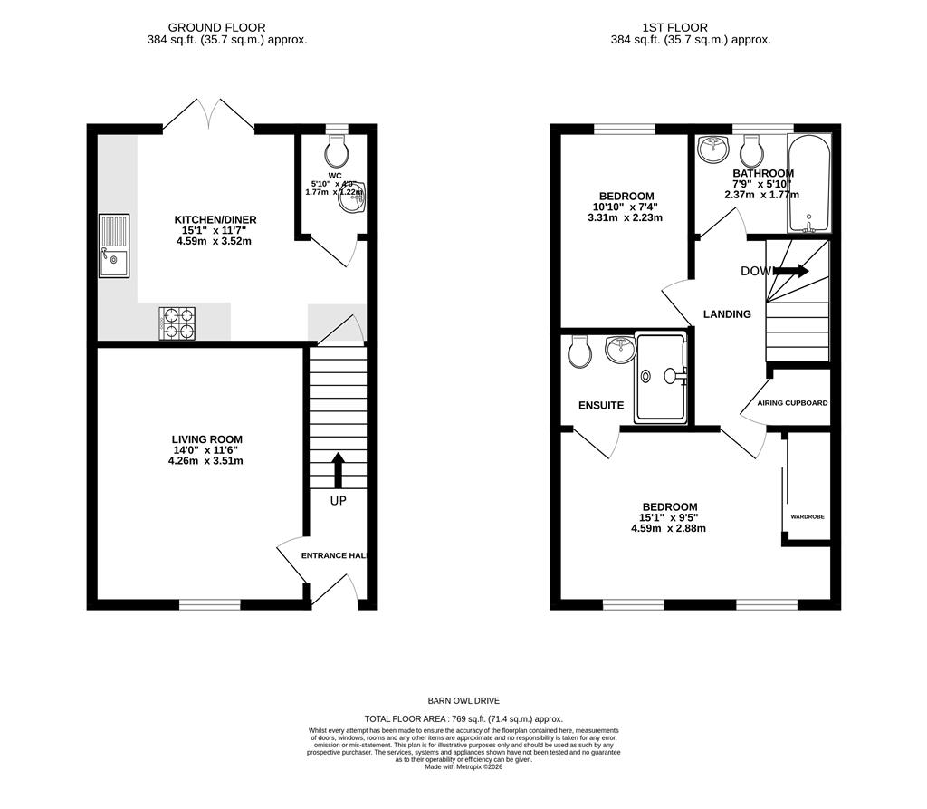 6 Barn Owl Drive, Holt NR25 6GP floorplan