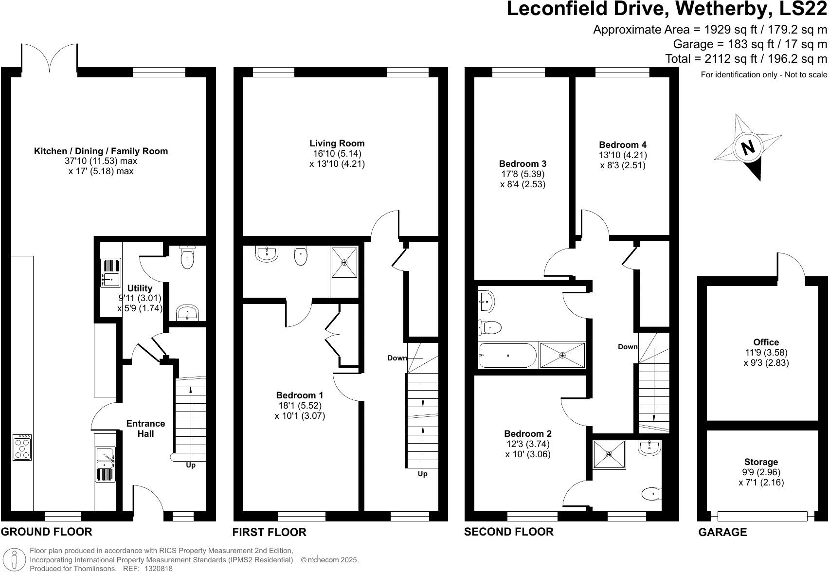 7 Leconfield Drive, Wetherby LS22 6BF floorplan