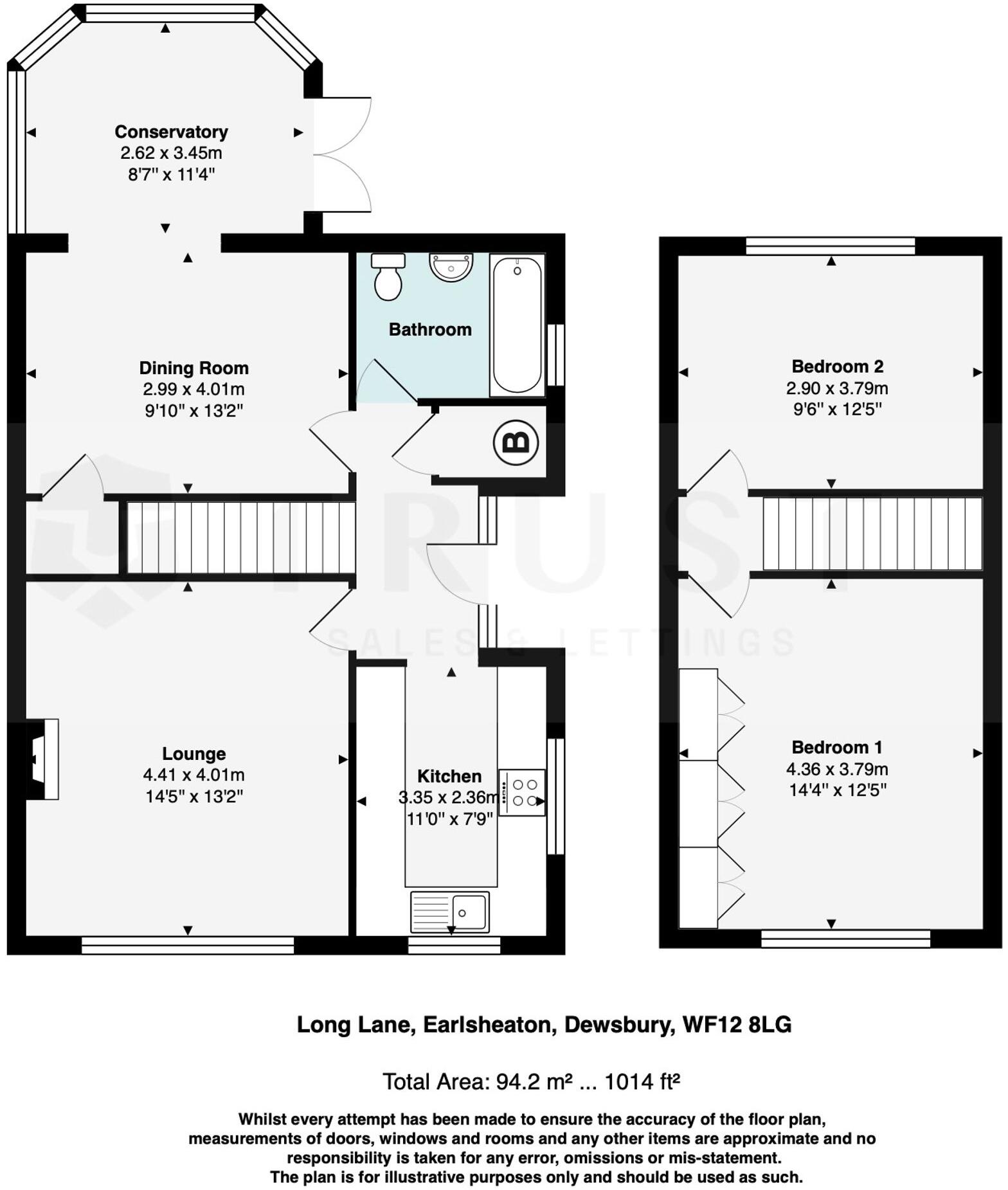Long Lane, Earlsheaton, WF12 floorplan