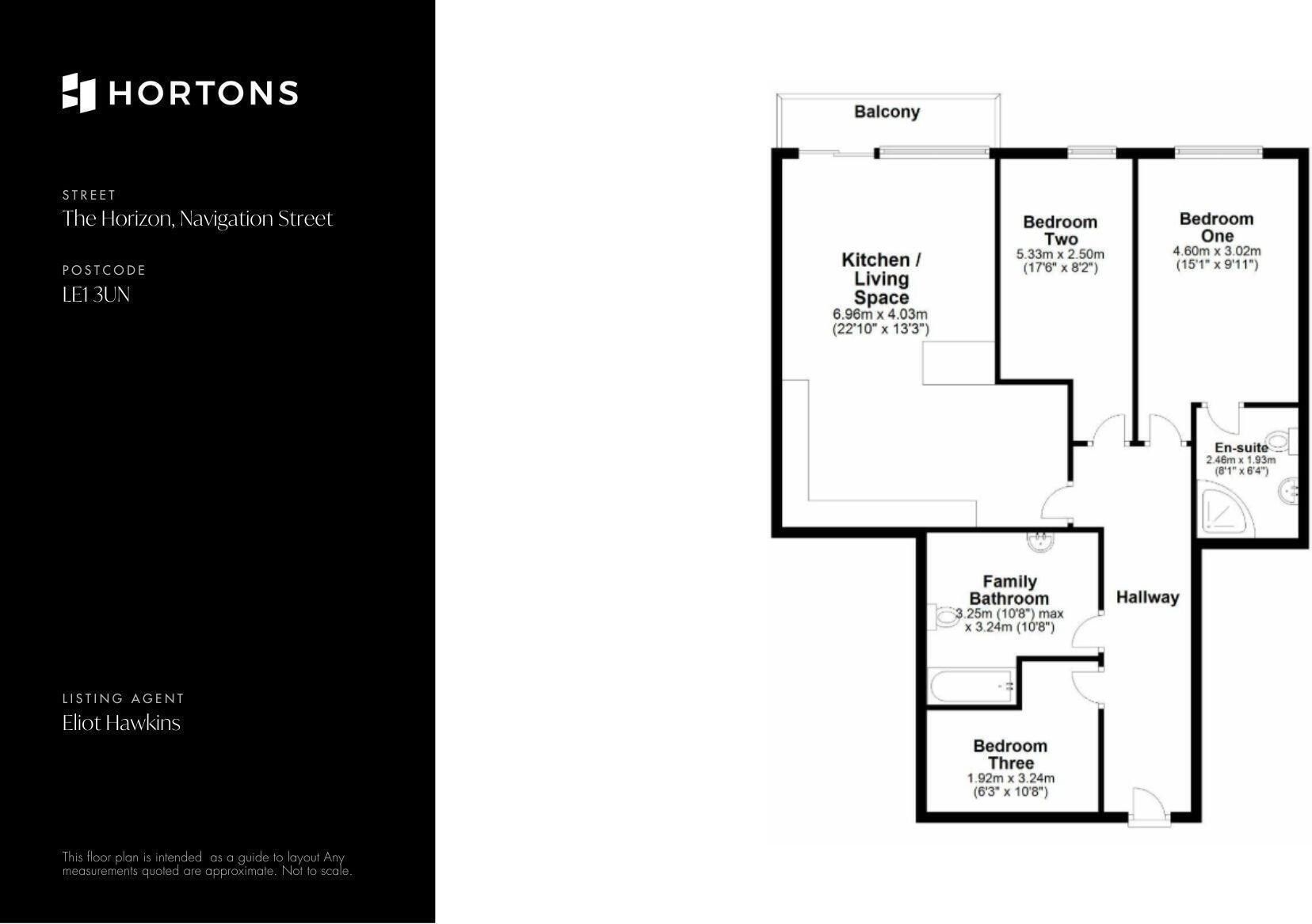 Apartment 68, The Horizon, 2 Navigation Street, Leicester LE1 3UN floorplan