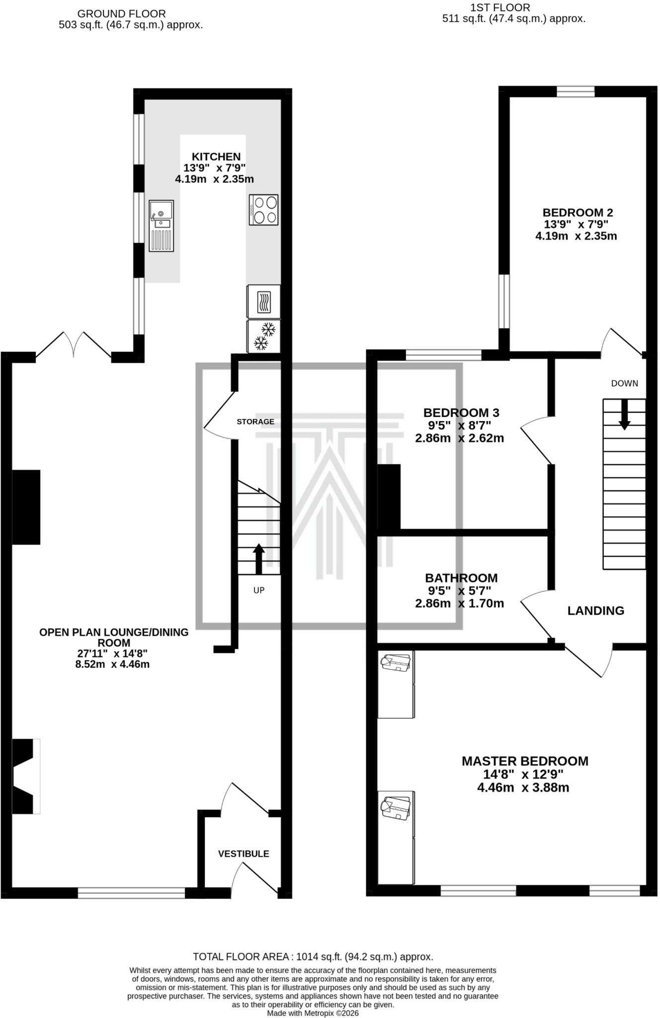 282, Blackburn Road, Darwen, BL7 floorplan