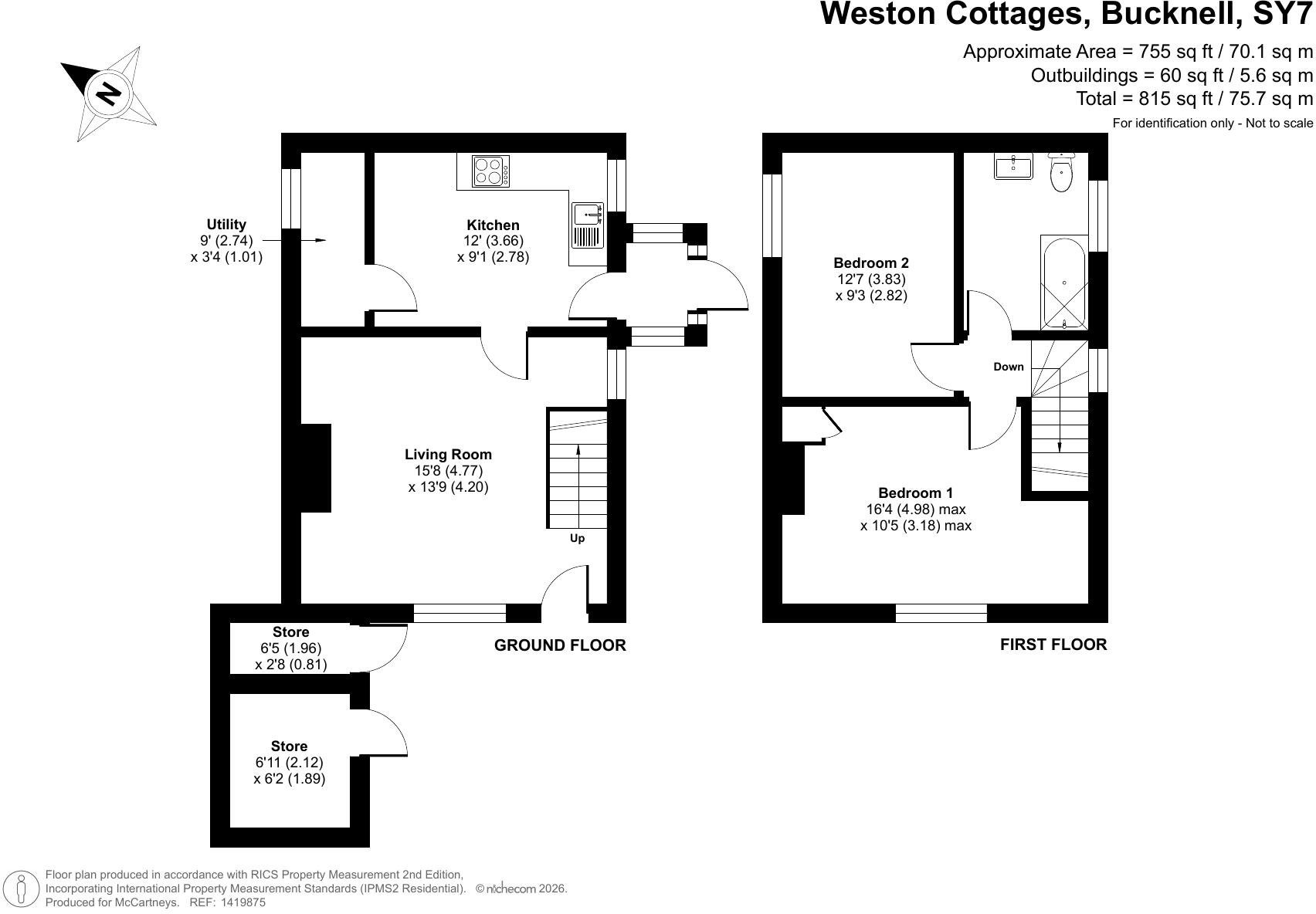 Weston, Bucknell, Shropshire floorplan