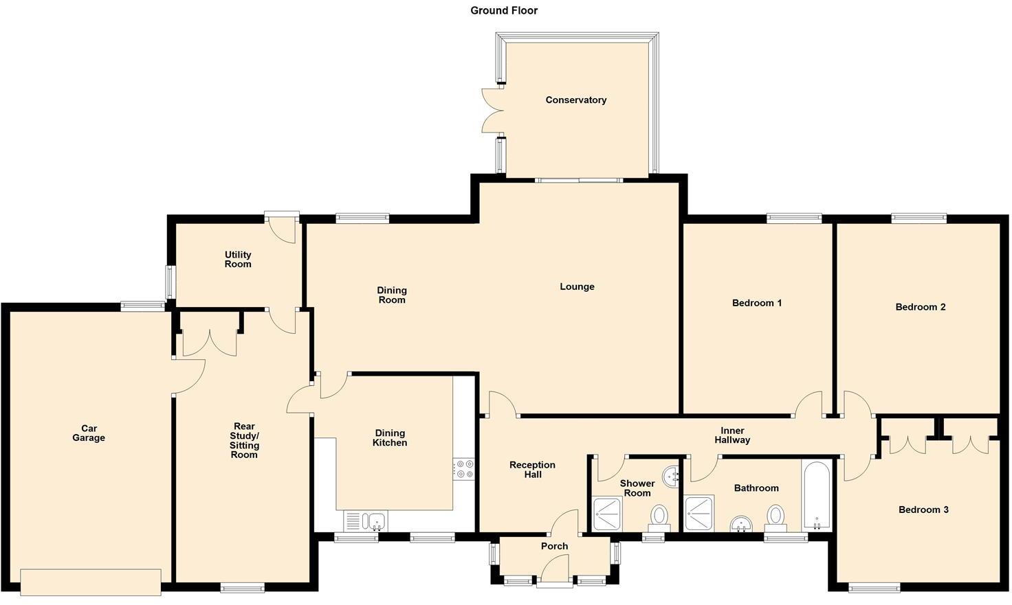 Maes Melwr, Llanrwst floorplan