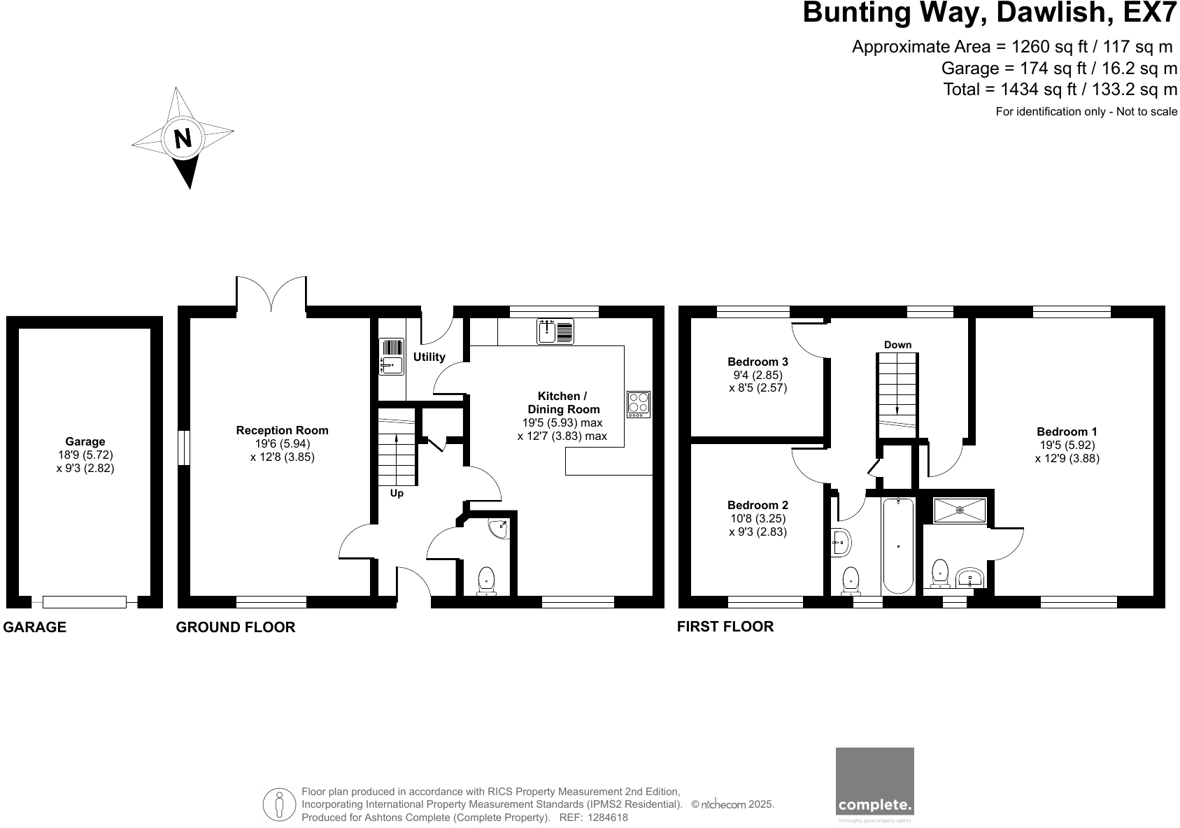 Bunting Way, Holcombe, Dawlish EX7 0GG floorplan
