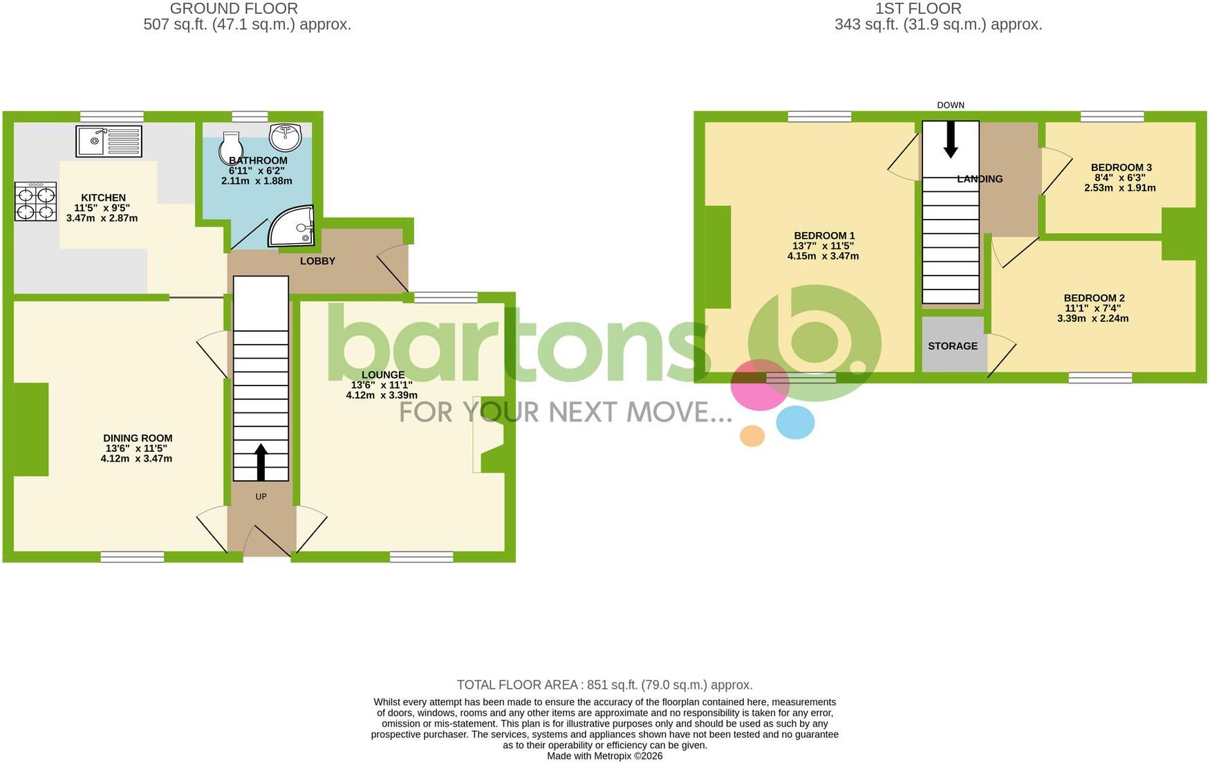 Clement Mews, Kimberworth, S61 floorplan