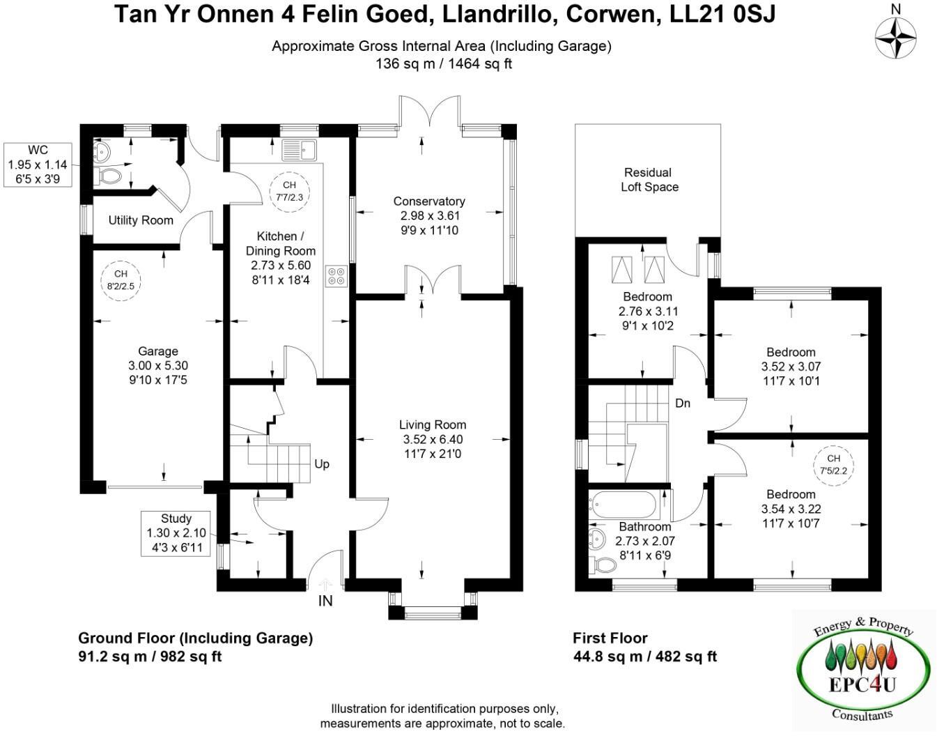 4 Y Felin Goed, Llandrillo floorplan