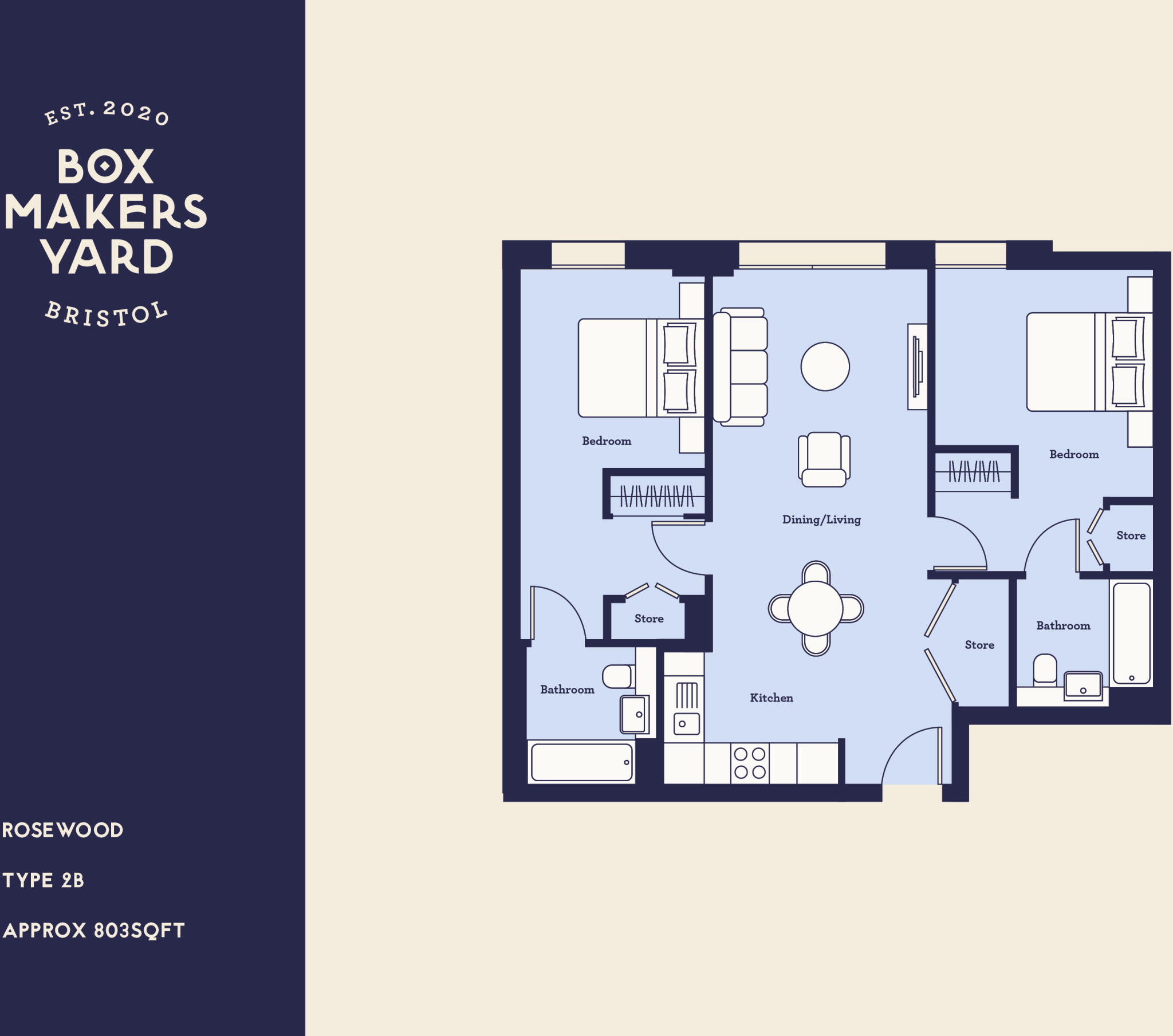 Flat 507, Rosewood, New Kingsley Road, St Philips, Bristol, Bristol City. floorplan