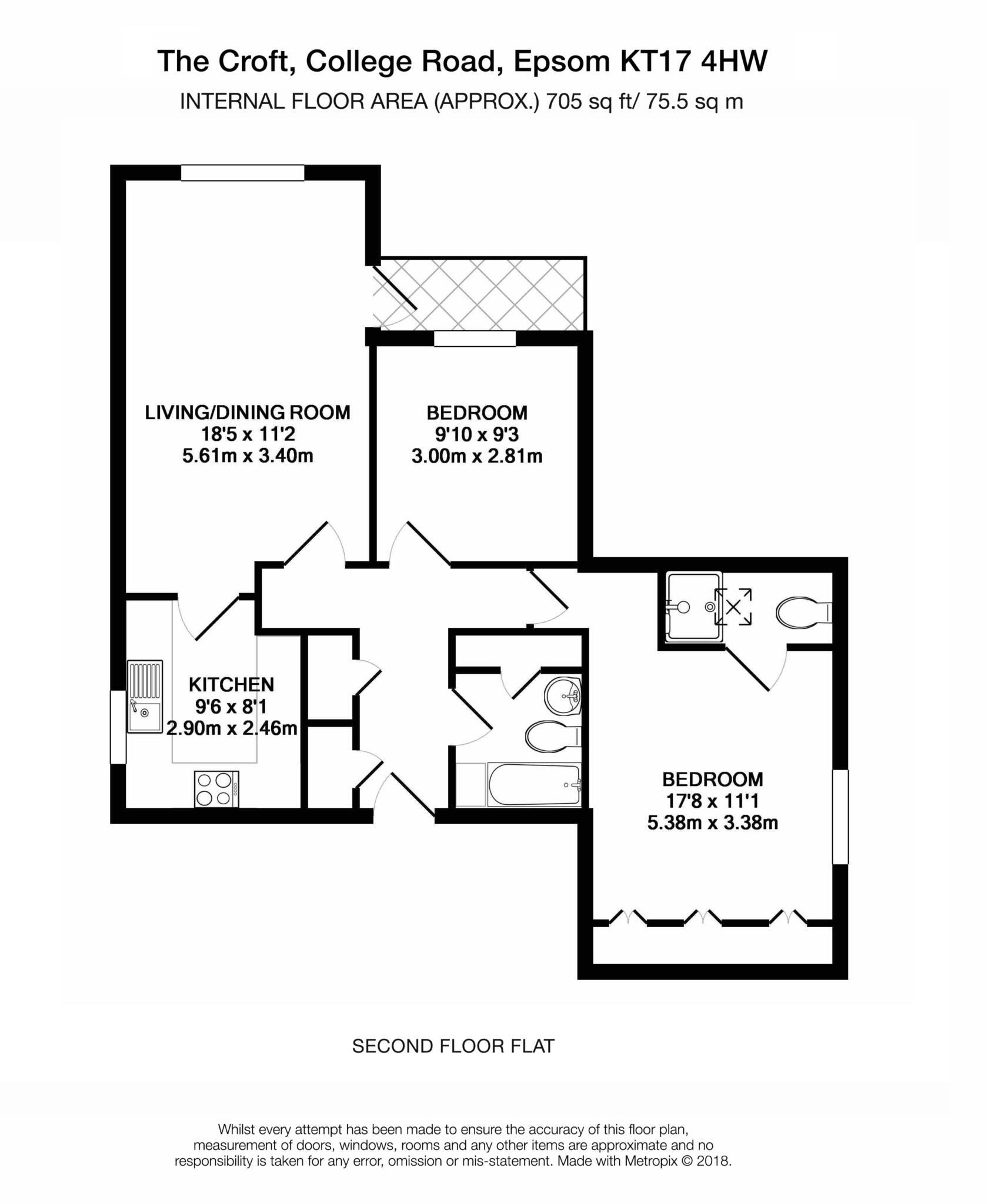 College Road, Epsom floorplan