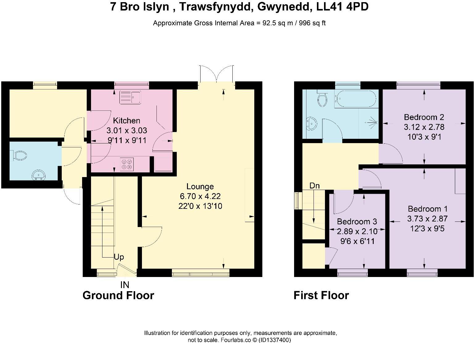 7 Bro Islyn, Trawsfynydd, LL41 4PD floorplan