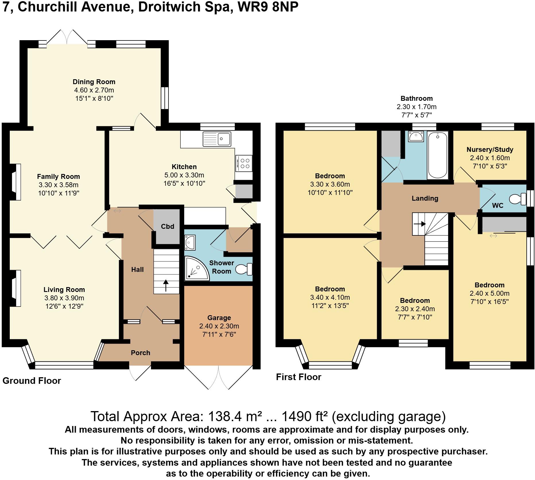 Churchill Avenue, Droitwich, Worcestershire, WR9 floorplan