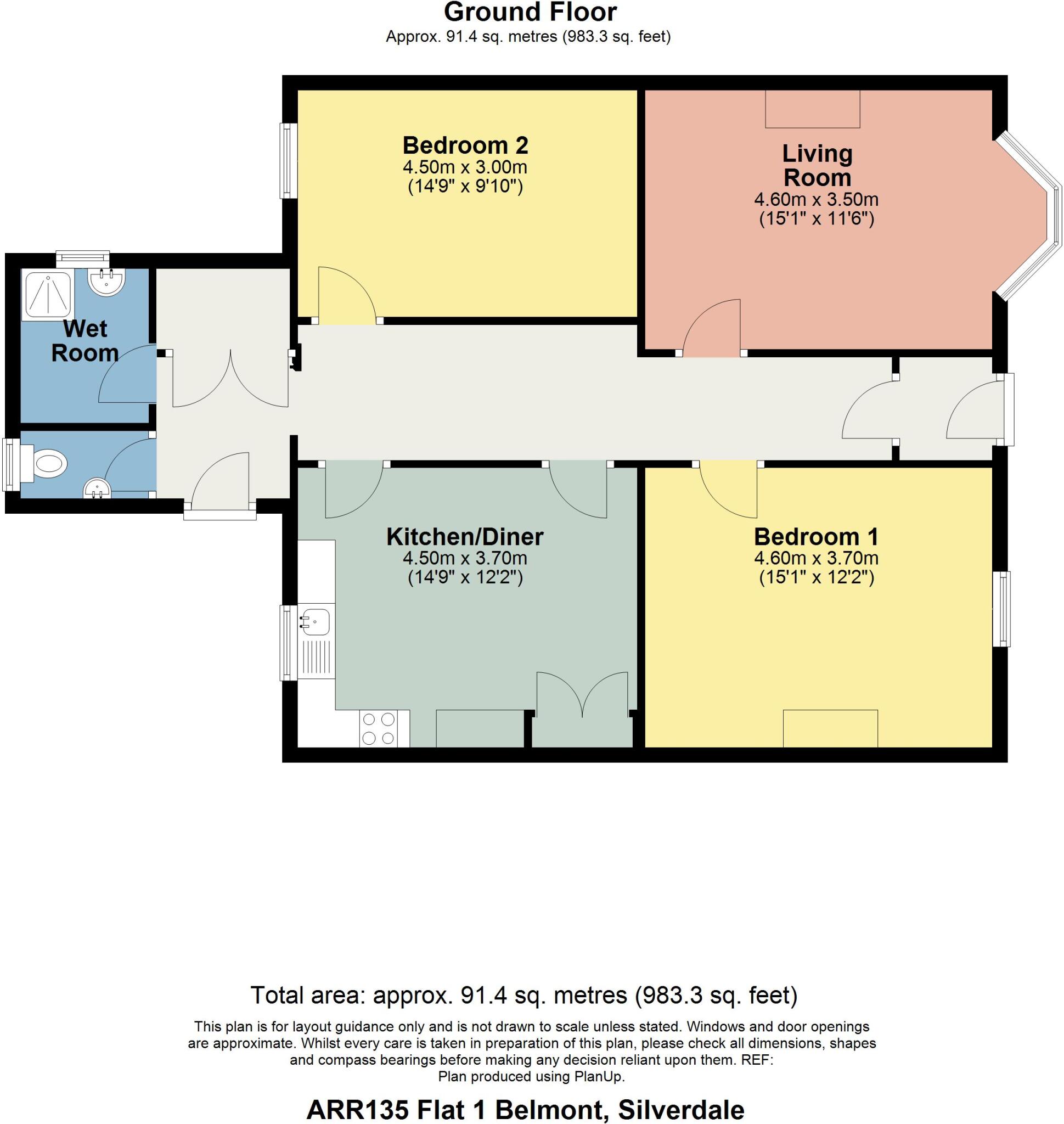 Belmont, 12 Silverdale Road, Arnside, Cumbria, LA5 0AG floorplan
