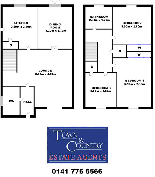 87, Louden Hill Road, Robroyston, G33 1GG floorplan