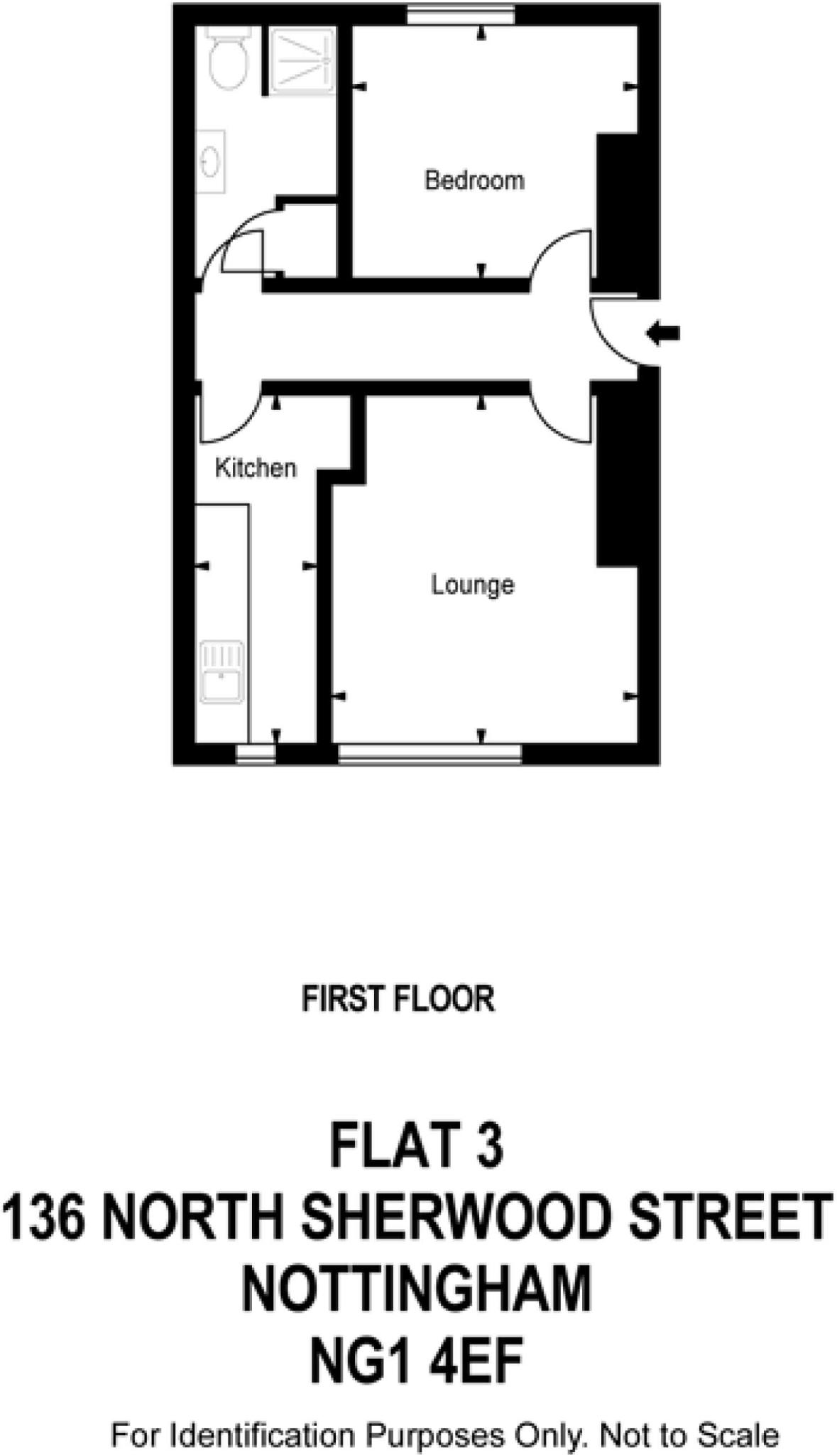 136 North Sherwood Street Flat 3, NOTTINGHAM NG1 4EF floorplan