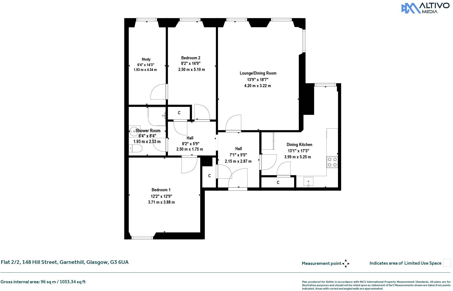 Hill Street, Garnethill, Glasgow floorplan