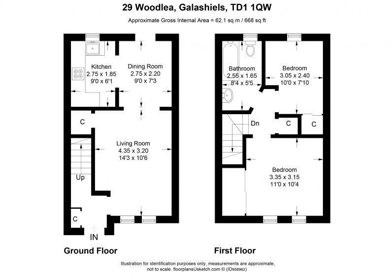 29 Woodlea, Galashiels, TD1 1QW floorplan