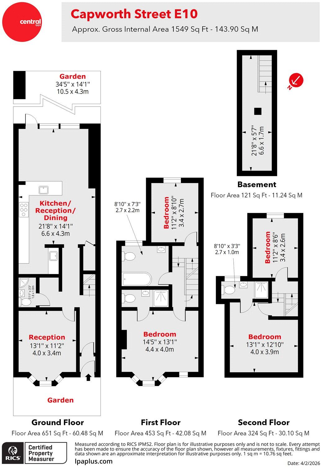 Capworth Street, Leyton, London, E10 floorplan