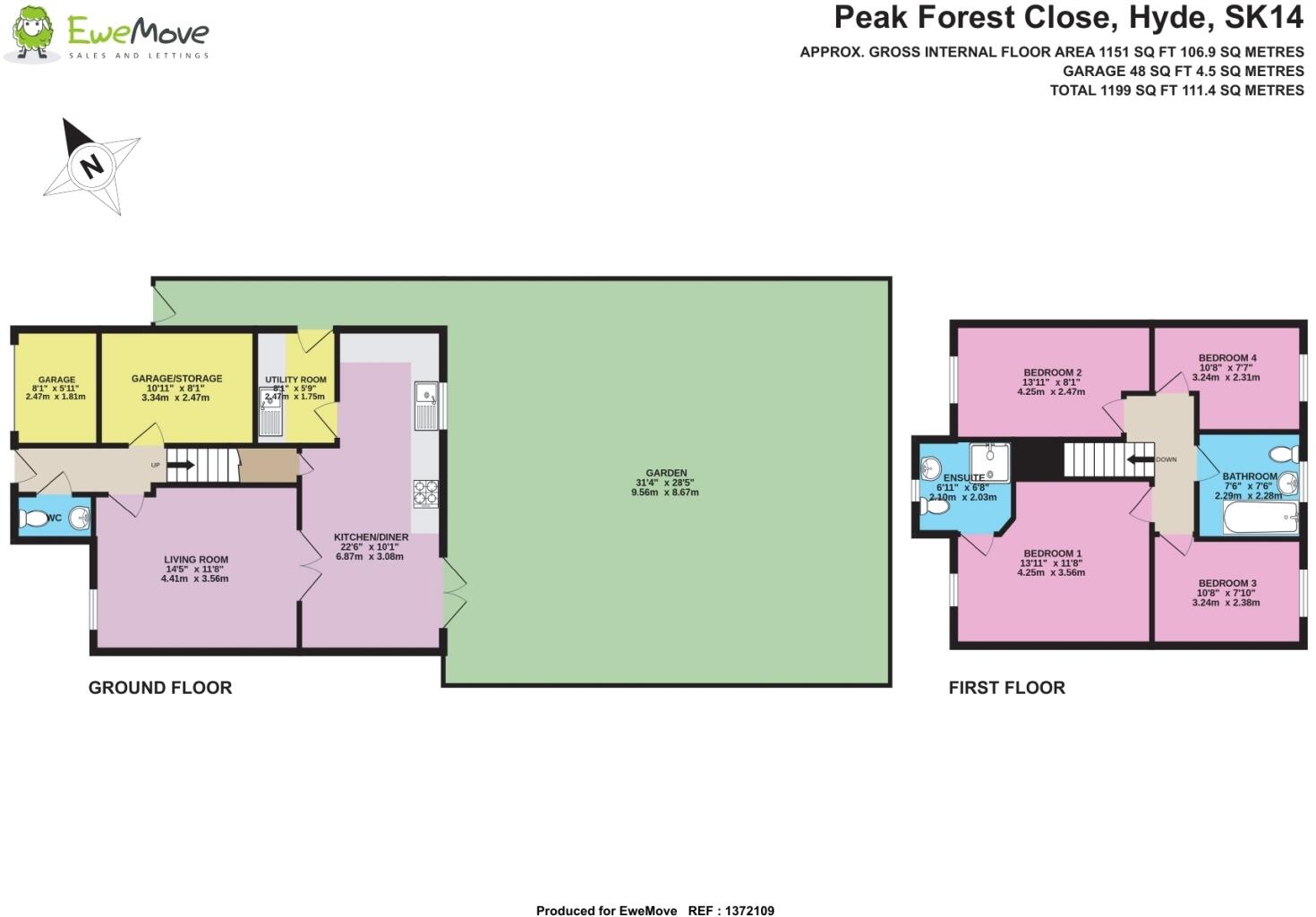 Peak Forest Close Hyde SK14 4XD floorplan